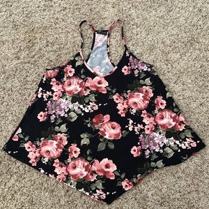Black floral top